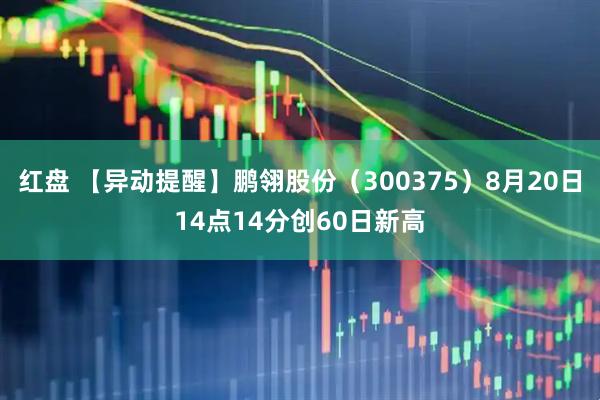 红盘 【异动提醒】鹏翎股份（300375）8月20日14点14分创60日新高