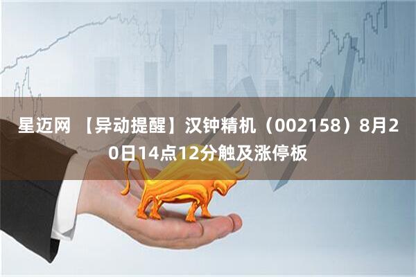 星迈网 【异动提醒】汉钟精机（002158）8月20日14点12分触及涨停板